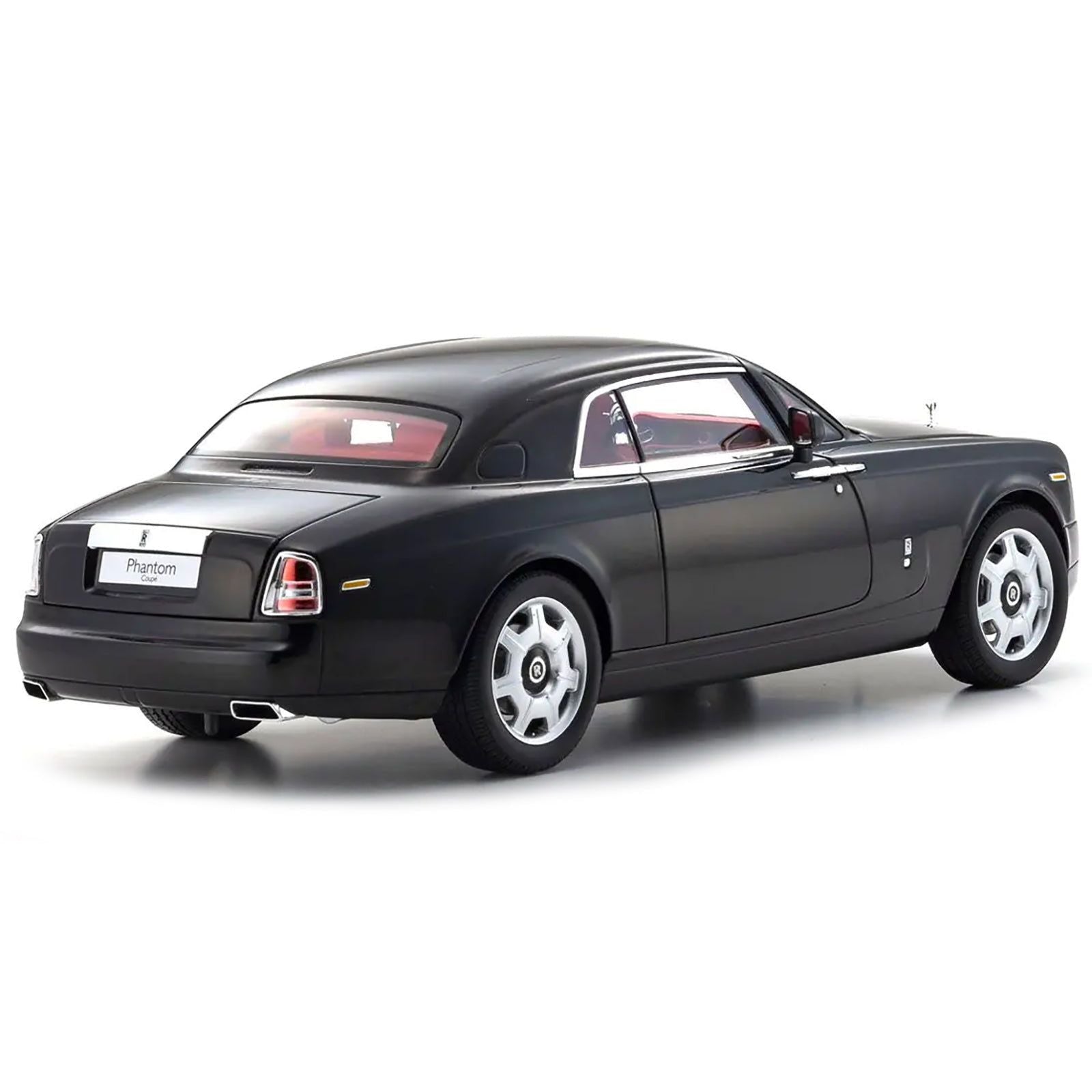 Rolls Royce Phantom Coupe Diamond Black with Red Interior 1/18 Diecast Model Car by Kyosho - Kyosho - ModelCars.com