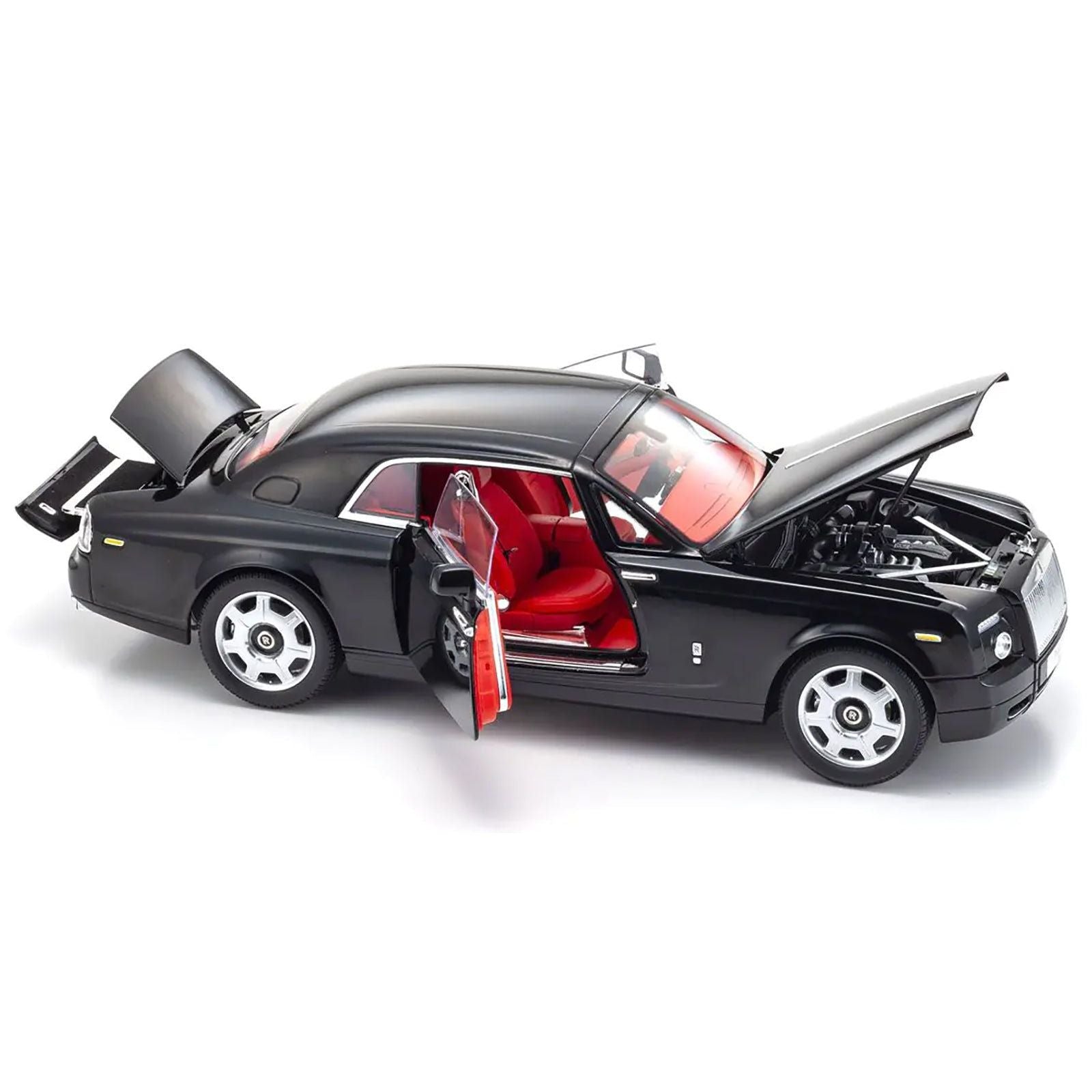 Rolls Royce Phantom Coupe Diamond Black with Red Interior 1/18 Diecast Model Car by Kyosho - Kyosho - ModelCars.com