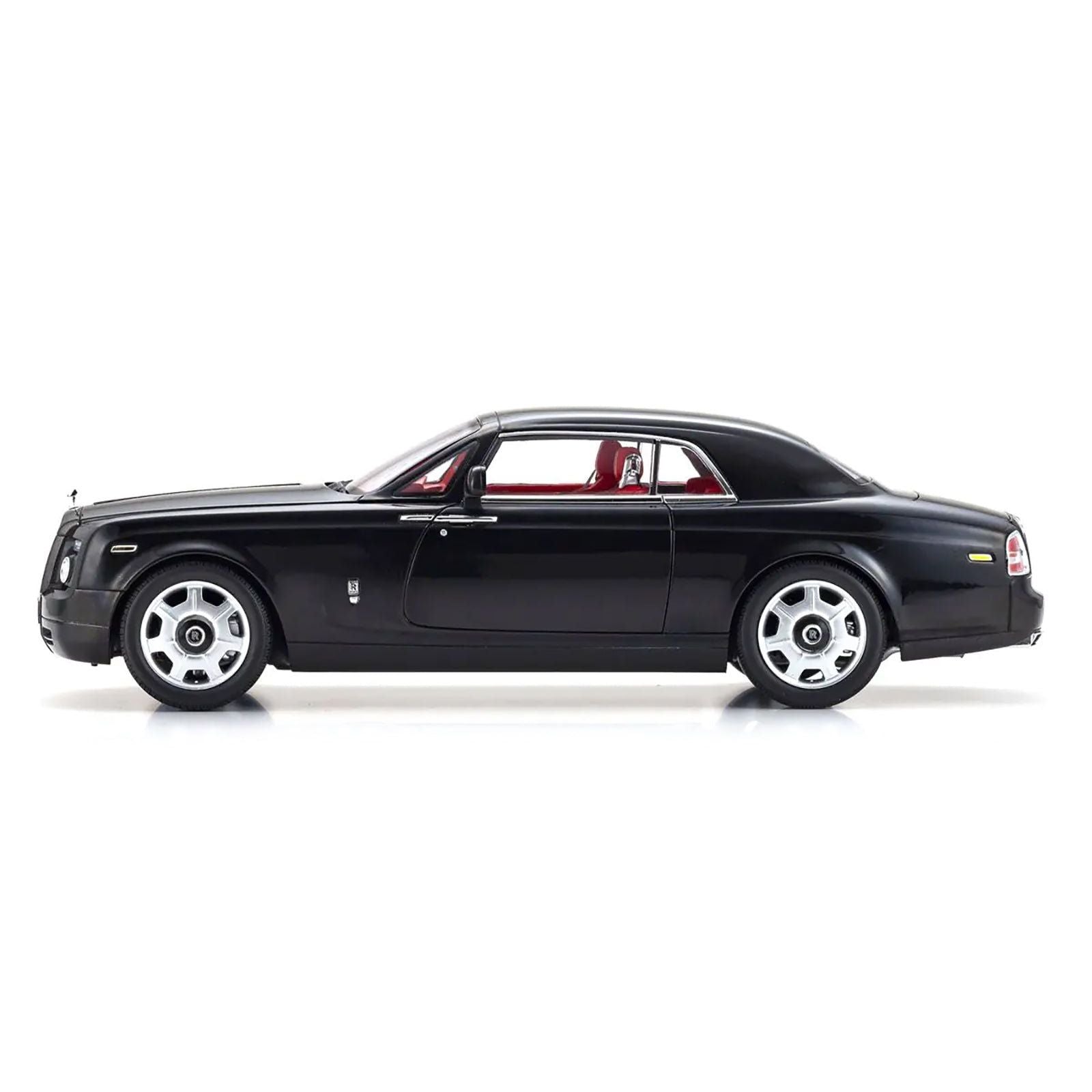 Rolls Royce Phantom Coupe Diamond Black with Red Interior 1/18 Diecast Model Car by Kyosho - Kyosho - ModelCars.com
