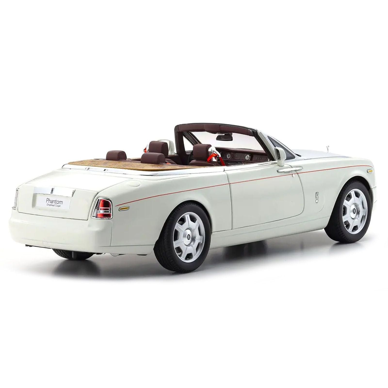 Rolls Royce Phantom Drophead Coupe English White with Silver Hood 1/18 Diecast Model Car by Kyosho - Kyosho - ModelCars.com