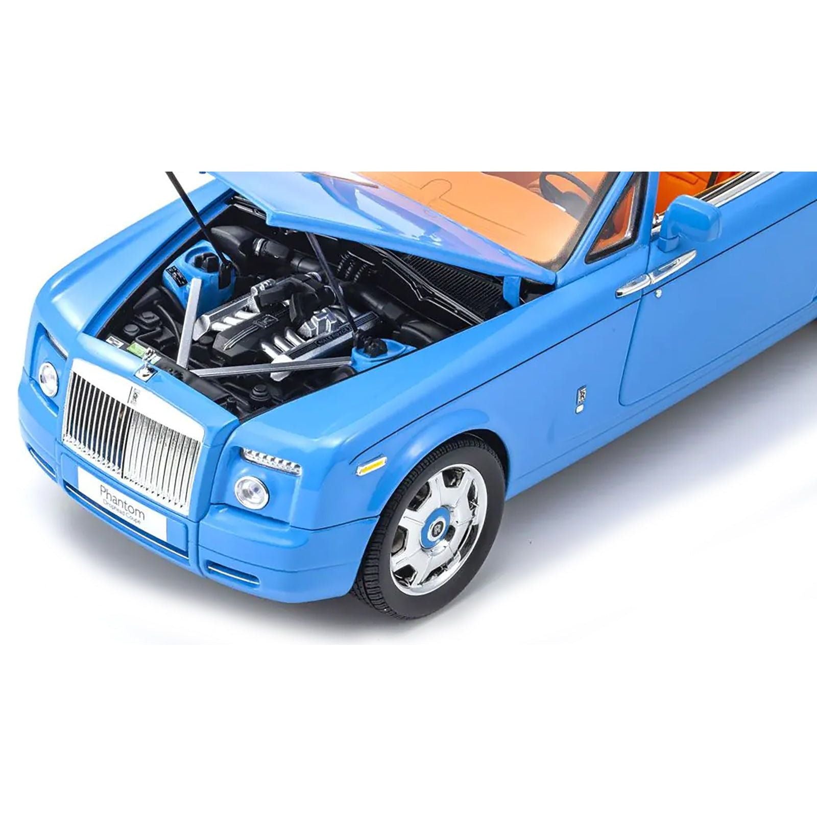 Rolls Royce Phantom Drophead Coupe Light Blue 1/18 Diecast Model Car by Kyosho - Kyosho - ModelCars.com