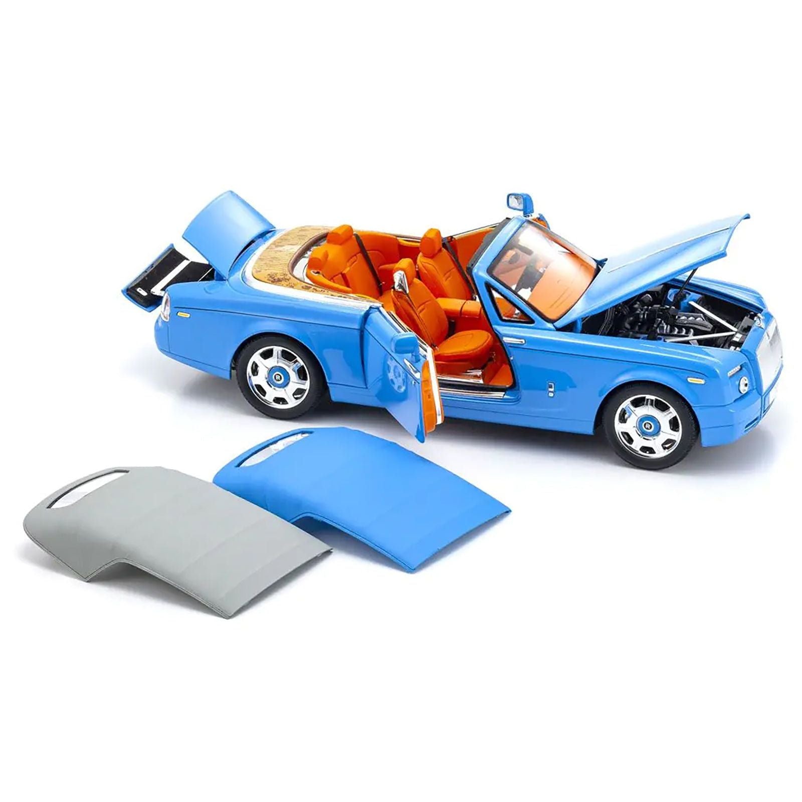 Rolls Royce Phantom Drophead Coupe Light Blue 1/18 Diecast Model Car by Kyosho - Kyosho - ModelCars.com