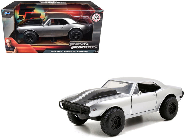 Roman's Chevrolet Camaro Z/28 Silver "Fast & Furious 7" Movie 1/24 Diecast Model Car by Jada-Jada-ModelCars.com