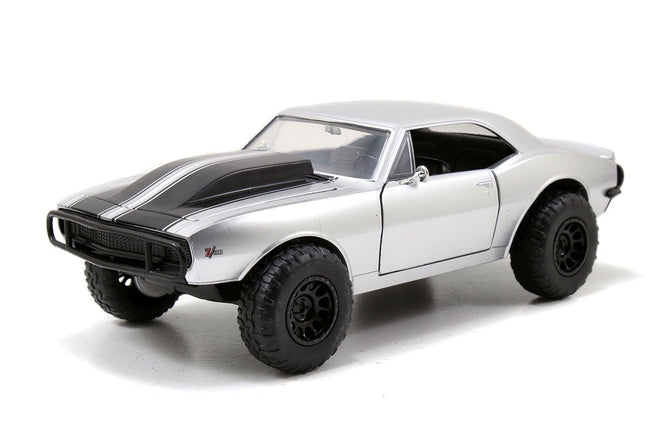 Roman's Chevrolet Camaro Z/28 Silver "Fast & Furious 7" Movie 1/24 Diecast Model Car by Jada-Jada-ModelCars.com