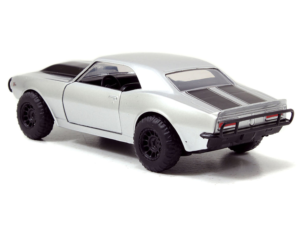 Roman's Chevrolet Camaro Z/28 Silver with Black Stripes "Fast & Furious 7" (2015) Movie 1/32 Diecast Model Car by Jada-Jada-ModelCars.com