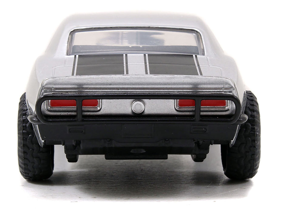 Roman's Chevrolet Camaro Z/28 Silver with Black Stripes "Fast & Furious 7" (2015) Movie 1/32 Diecast Model Car by Jada-Jada-ModelCars.com