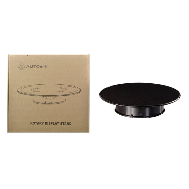 Rotary Display Turntable Stand Medium 10 Inches with Black Top for 1/64 1/43 1/32 1/24 1/18 Scale Models by Autoart-Autoart-ModelCars.com