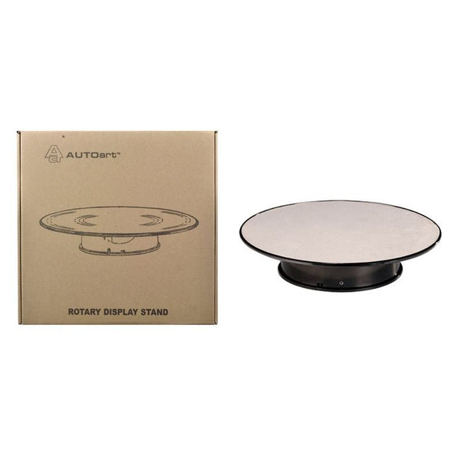 Rotary Display Turntable Stand Medium 10 Inches with Silver Top for 1/64 1/43 1/32 1/24 1/18 Scale Models by Autoart-Autoart-ModelCars.com
