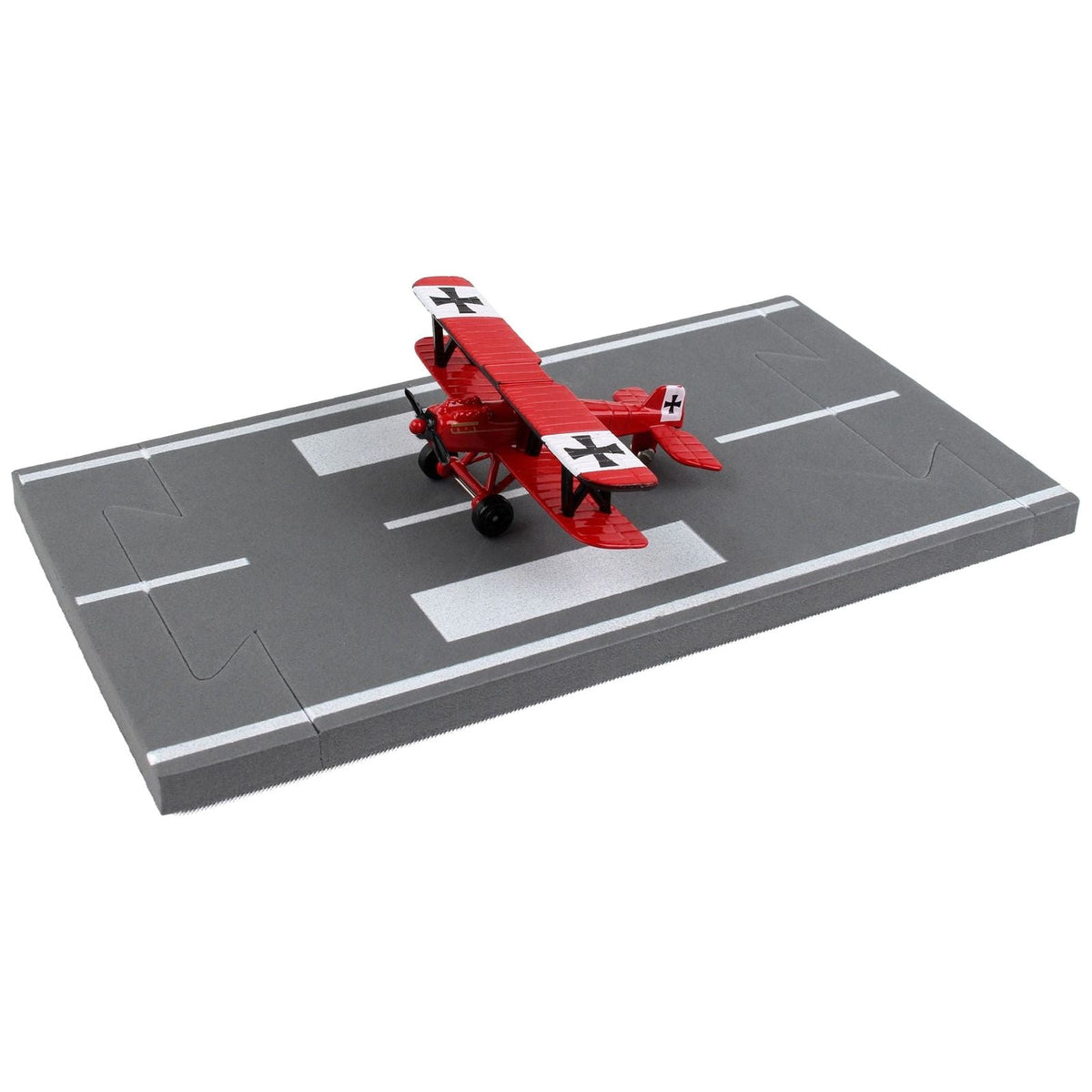 Royal Aircraft Factory S.E.5 Fighter Aircraft Red "Red Baron Livery" with Runway Section Diecast Model Airplane by Runway24 - Runway24 - ModelCars.com