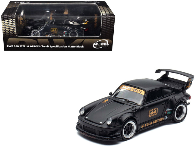 RWB 930 Circuit Specification #44 "Stella Artois" Matt Black 1/64 Diecast Model Car by Model Model-Model Model-ModelCars.com