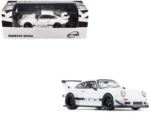 RWB 930 Matt White with Black Stripes 1/64 Diecast Model Car by Model Model