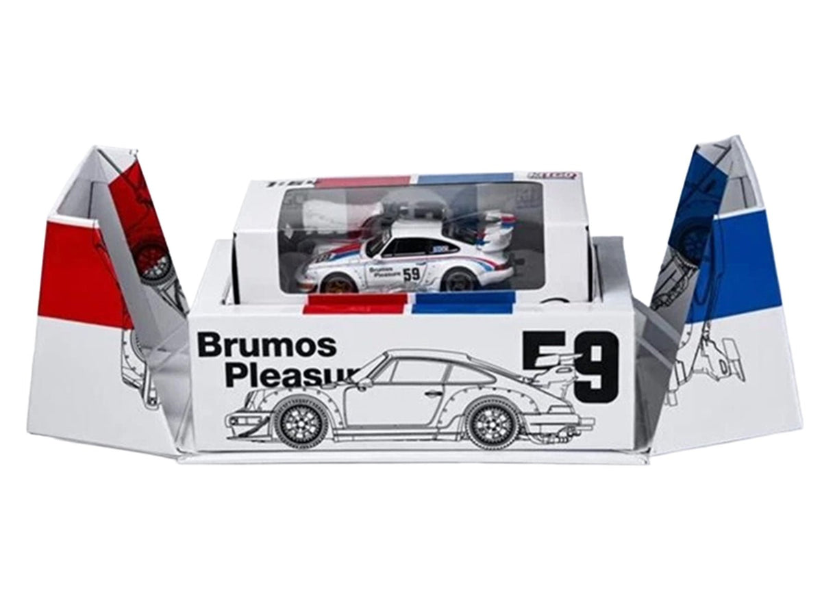 RWB 964 59 "Brumos Pleasure" White with Red and Blue Stripes "KitGo Base" Series 1/64 Diecast Model Car by Model Model-Model Model-ModelCars.com