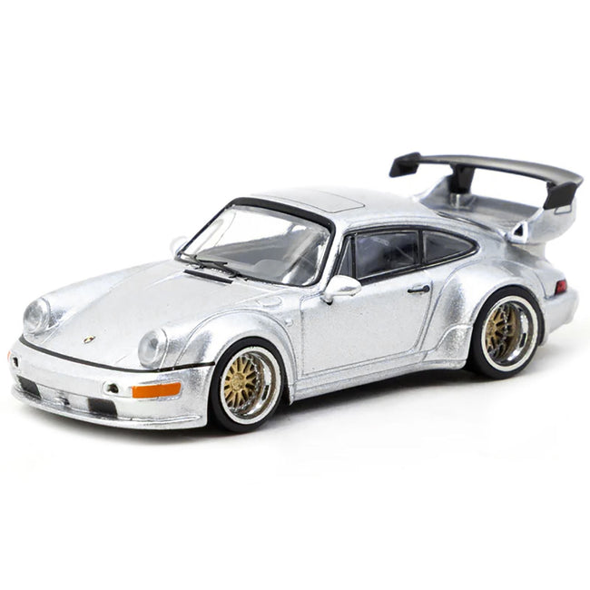 RWB 964 Silver Metallic "Hobby64" Series 1/64 Diecast Model Car by Tarmac Works-Tarmac Works-ModelCars.com