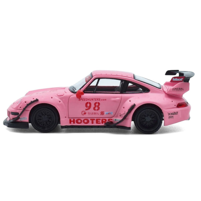 RWB 993 #98 "Hooters" Matt Pink 1/64 Diecast Model Car by Model Model-Model Model-ModelCars.com