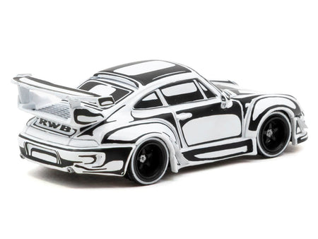 RWB 993 "Designed by Joshua Vides" Black and White "Hobby64" Series 1/64 Diecast Model Car by Tarmac Works-Tarmac Works-ModelCars.com