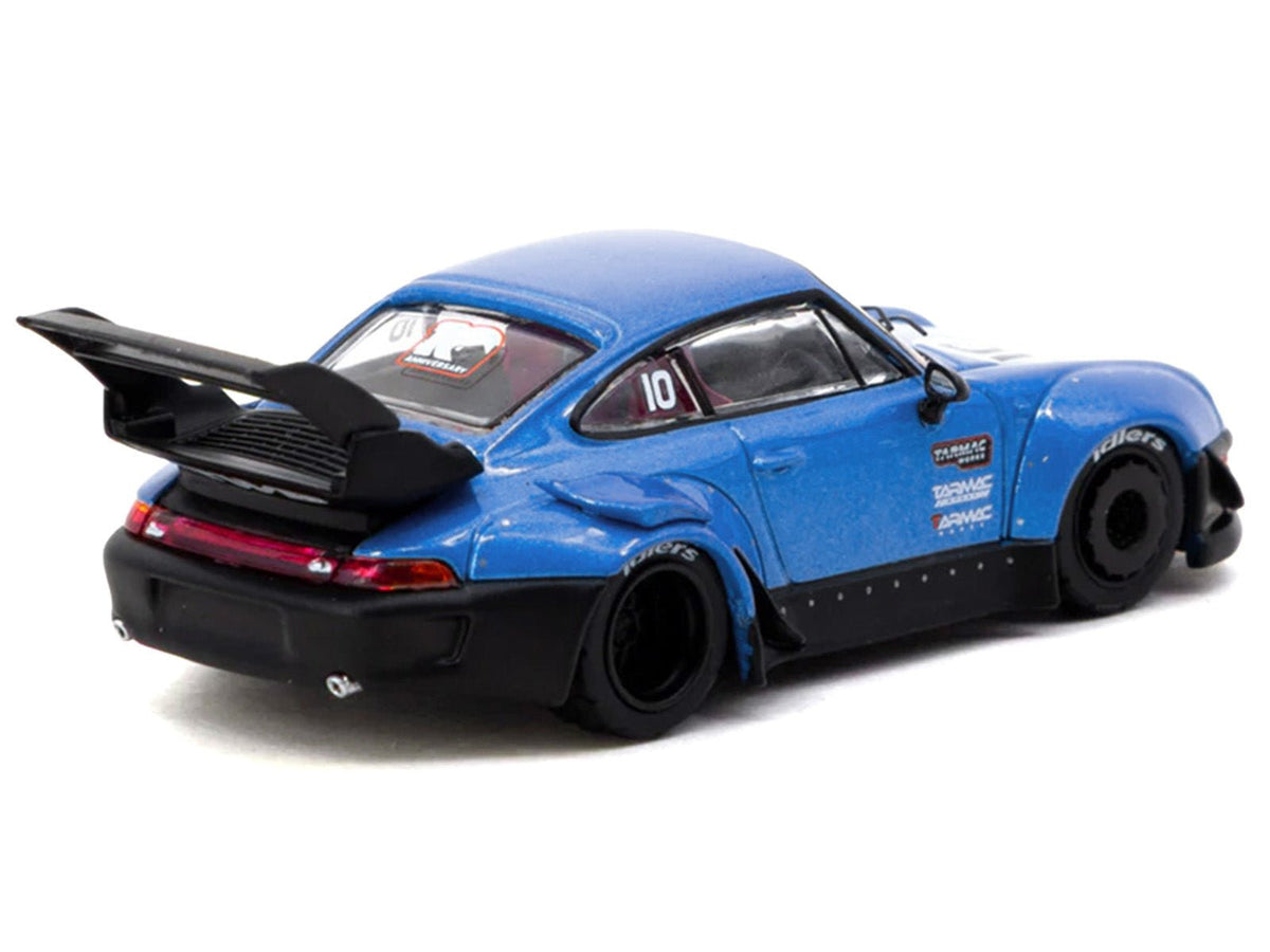 RWB 993 RHD (Right Hand Drive) #10 "Tarmac Works 10th Anniversary" Blue Metallic "Hobby64" Series 1/64 Diecast Model Car by Tarmac Works-Tarmac Works-ModelCars.com