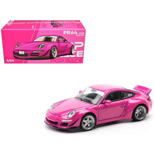RWB 997 Pink 1/64 Diecast Model Car by Pop Race-Pop Race-ModelCars.com