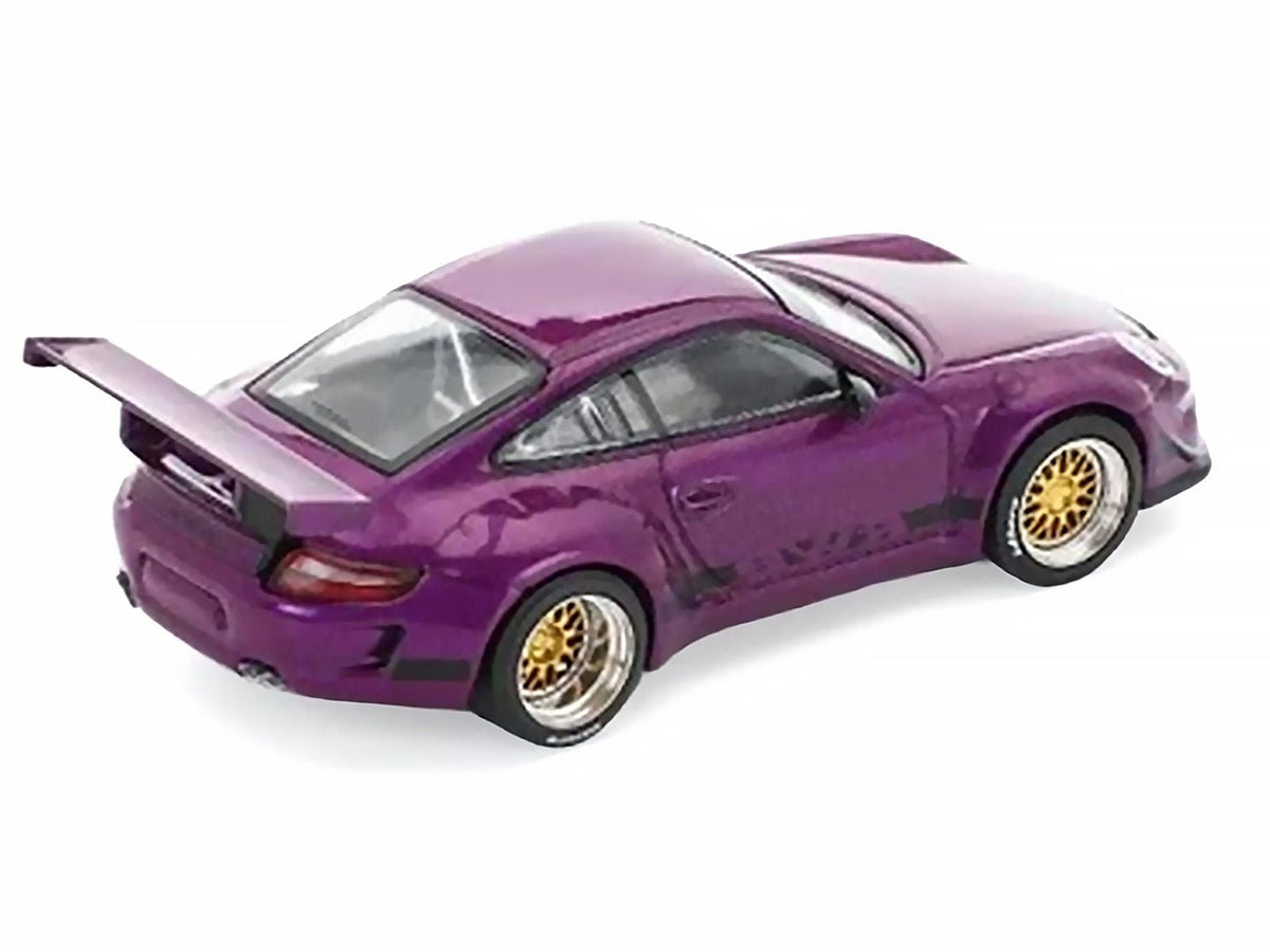 RWB 997 Purple Metallic with Black Stripes 1/64 Diecast Model Car by Pop Race-Pop Race-ModelCars.com