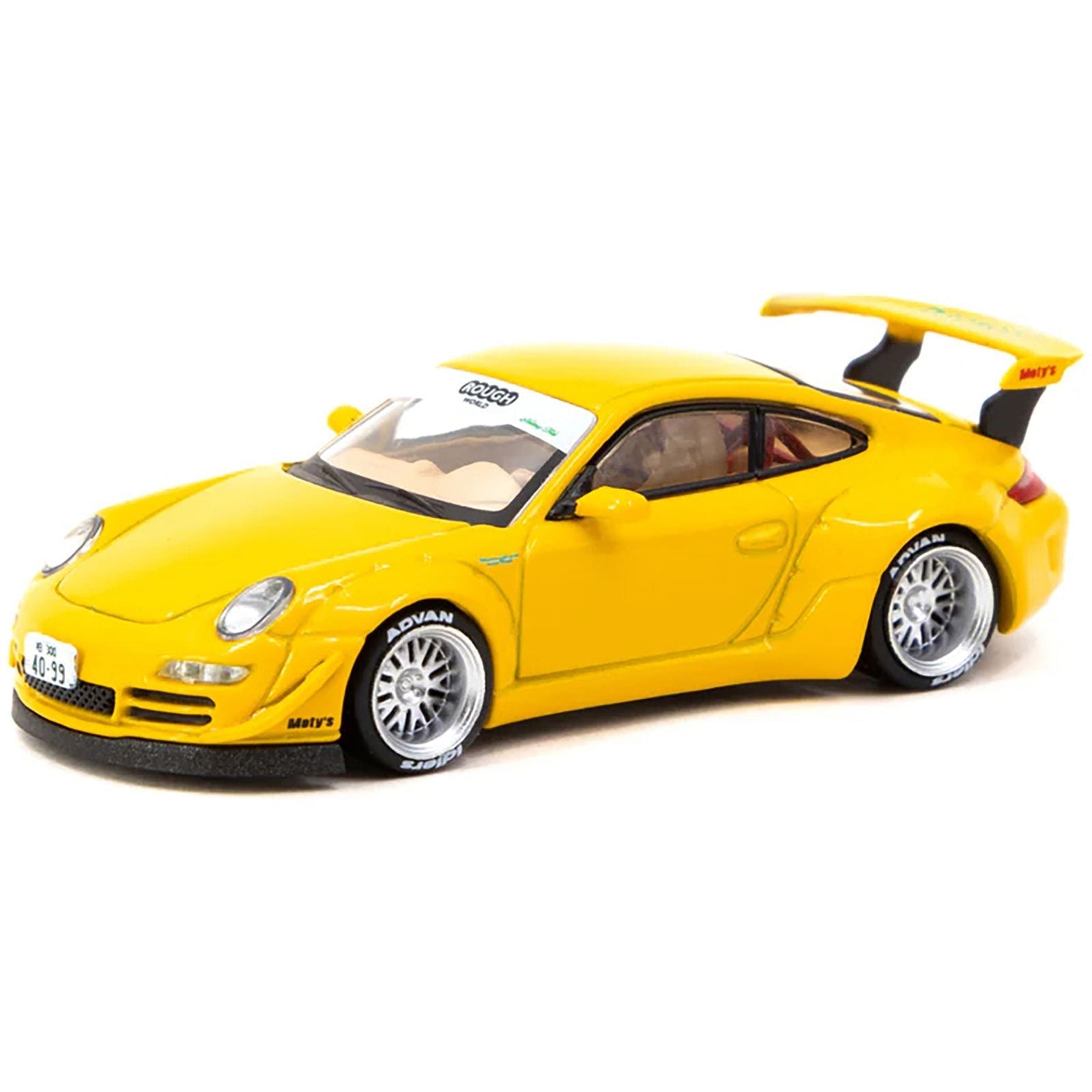RWB 997 Yellow "Notting Hill" "Hobby64" Series 1/64 Diecast Model Car by Tarmac Works - Tarmac Works - ModelCars.com