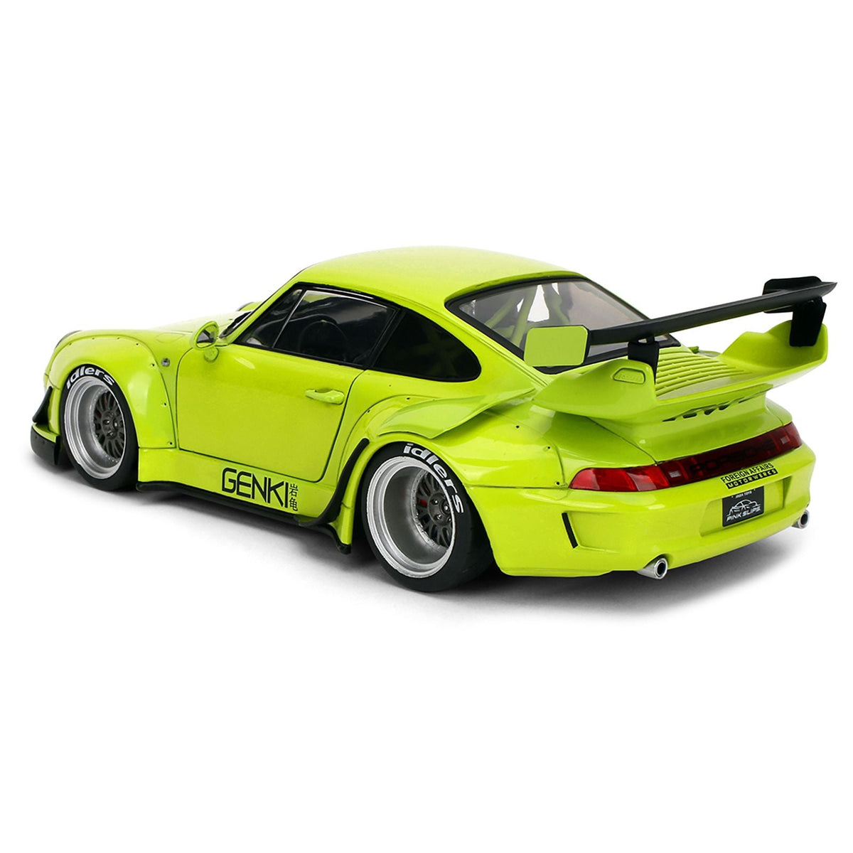 RWB Body Kit "Genki" Lime Green "Pink Slips" Series 1/18 Diecast Model Car by Jada-Jada-ModelCars.com
