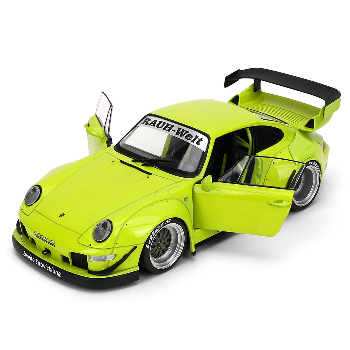 RWB Body Kit "Genki" Lime Green "Pink Slips" Series 1/18 Diecast Model Car by Jada-Jada-ModelCars.com