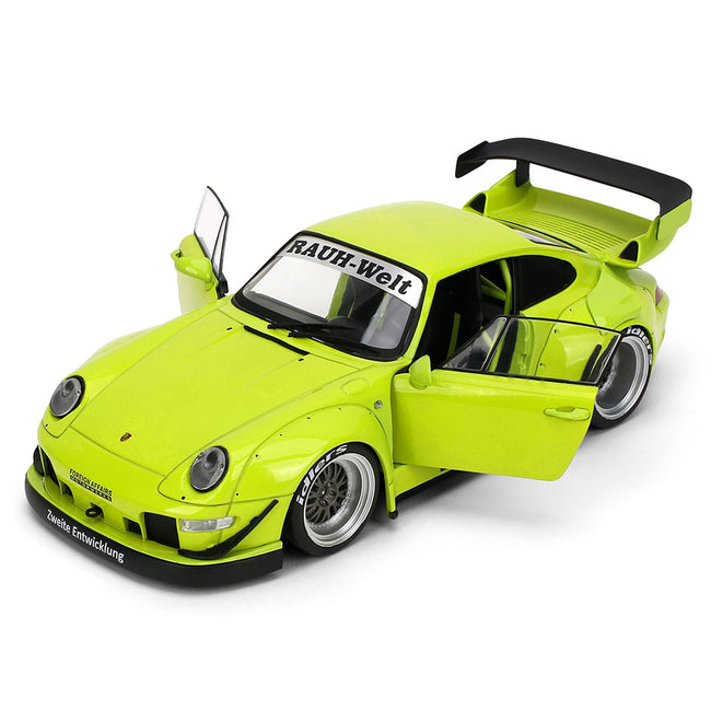 RWB Body Kit "Genki" Lime Green "Pink Slips" Series 1/18 Diecast Model Car by Jada-Jada-ModelCars.com