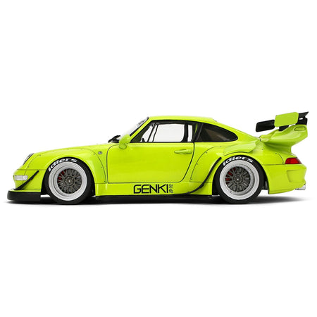 RWB Body Kit "Genki" Lime Green "Pink Slips" Series 1/18 Diecast Model Car by Jada-Jada-ModelCars.com