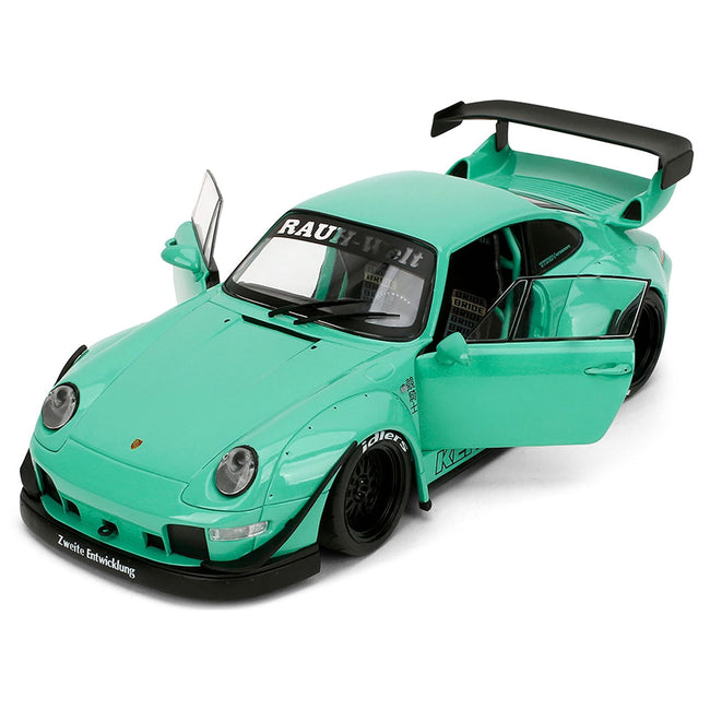 RWB Body Kit "Kei Kishi" Light Blue "Pink Slips" Series 1/18 Diecast Model Car by Jada-Jada-ModelCars.com