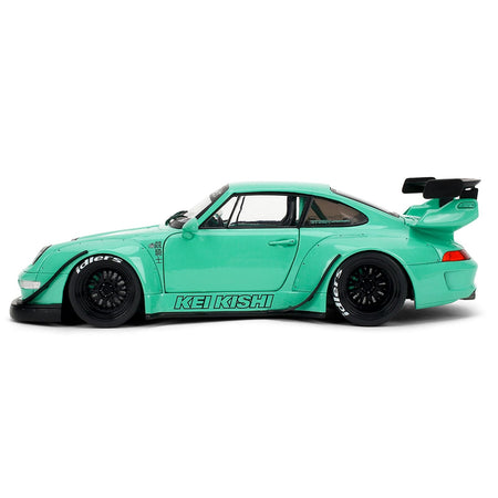 RWB Body Kit "Kei Kishi" Light Blue "Pink Slips" Series 1/18 Diecast Model Car by Jada-Jada-ModelCars.com