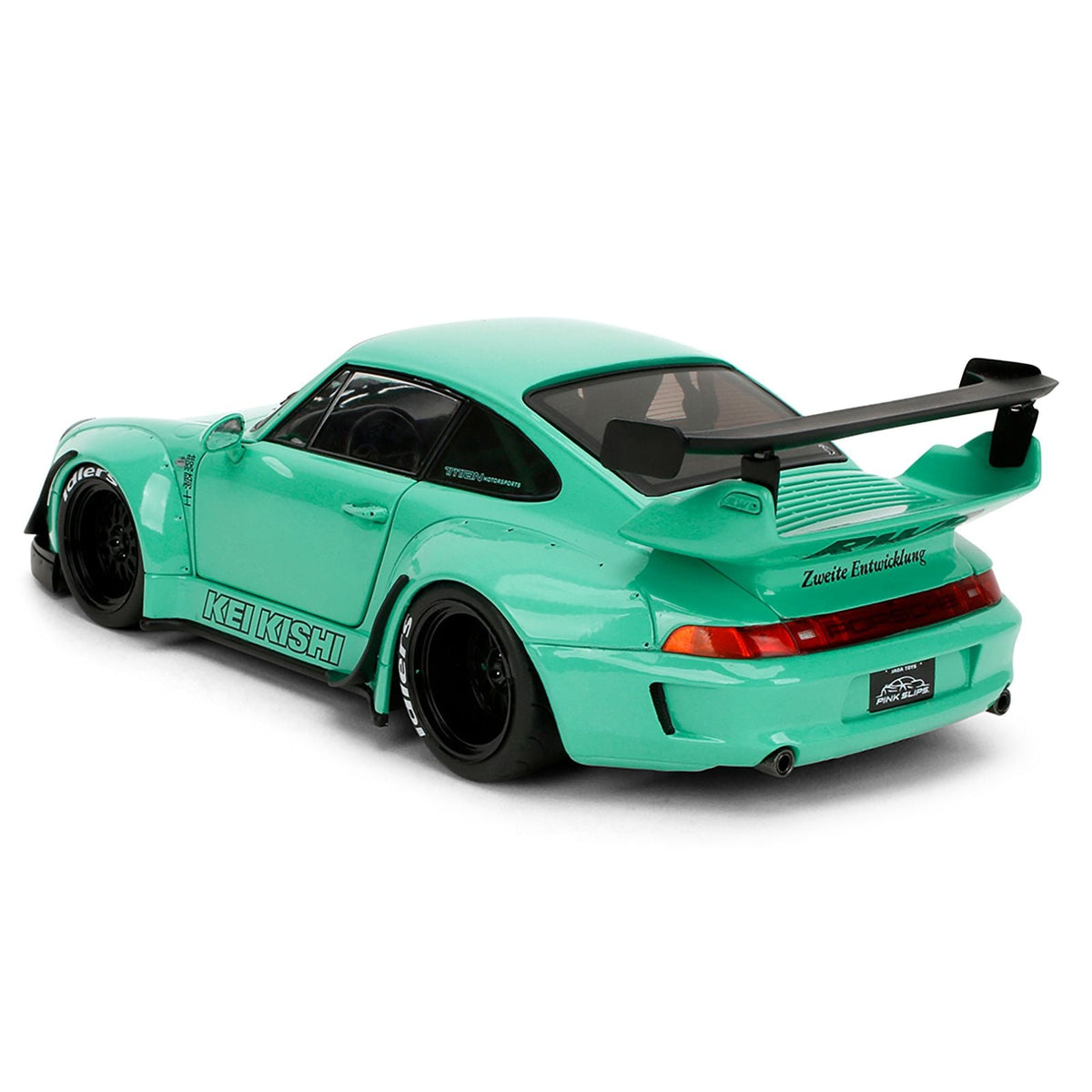 RWB Body Kit "Kei Kishi" Light Blue "Pink Slips" Series 1/18 Diecast Model Car by Jada-Jada-ModelCars.com
