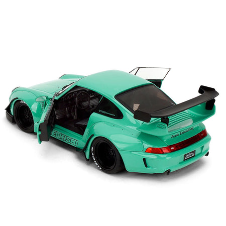 RWB Body Kit "Kei Kishi" Light Blue "Pink Slips" Series 1/18 Diecast Model Car by Jada-Jada-ModelCars.com