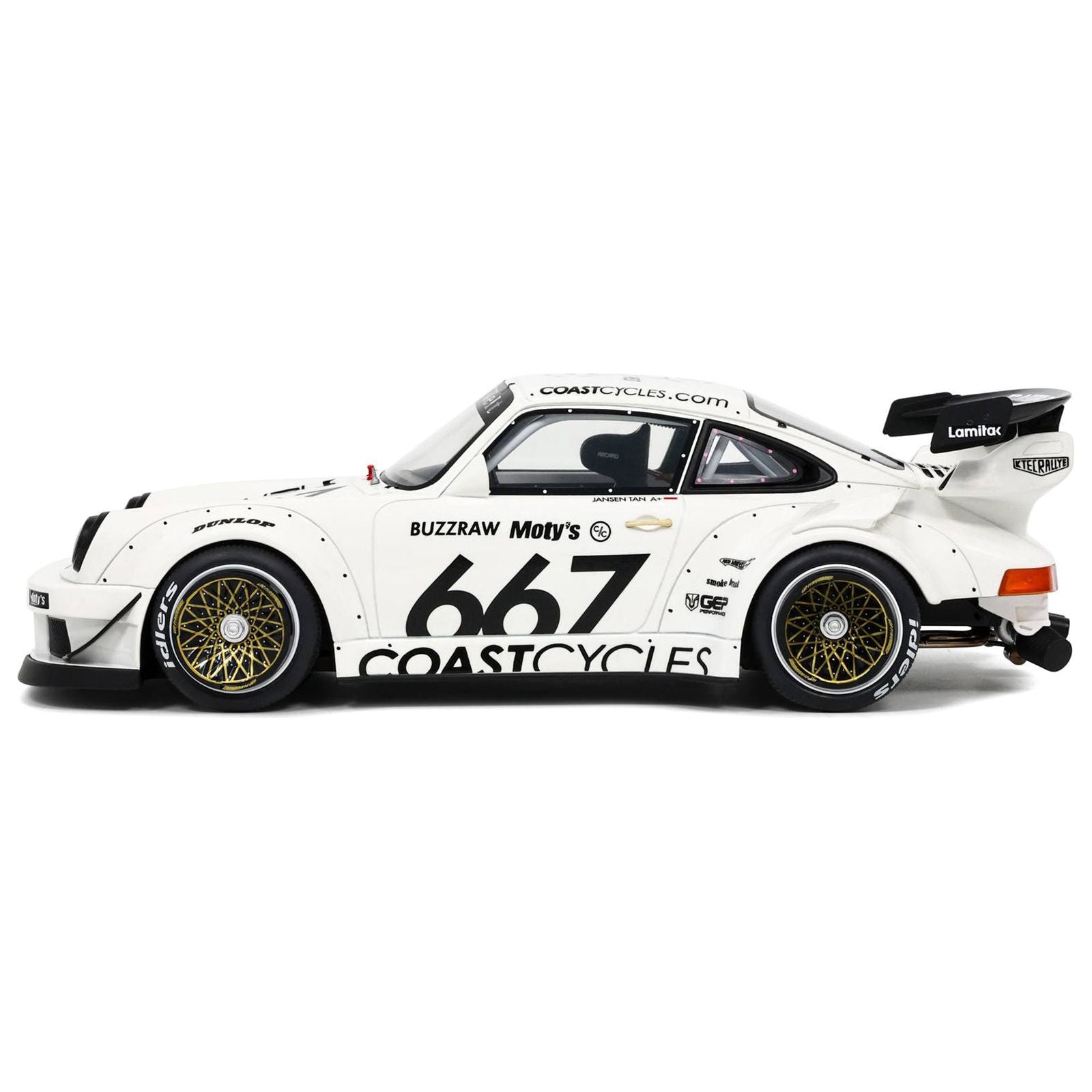 RWB Bodykit "Coast Cycle" White with Graphics 1/18 Model Car by GT Spirit - GT Spirit - ModelCars.com