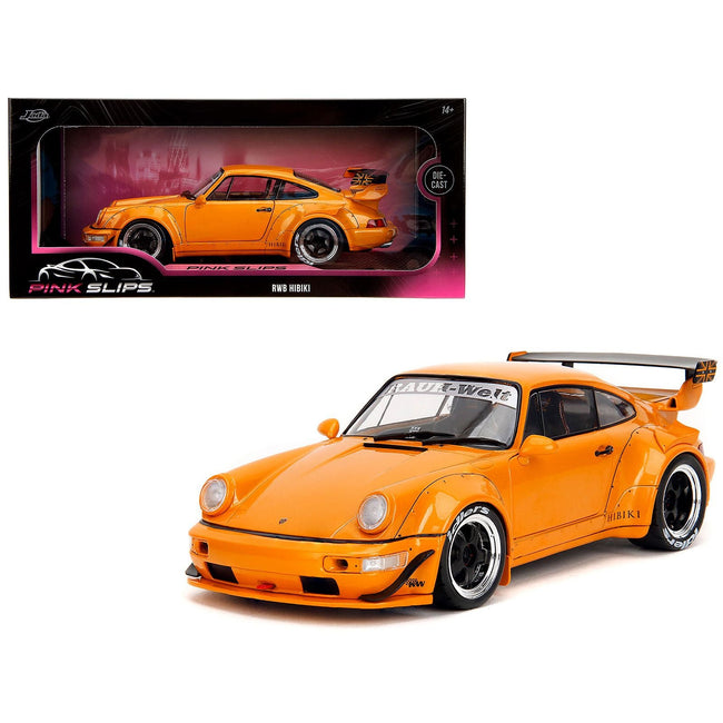 RWB Bodykit "Hibiki" Orange Metallic "Pink Slips" Series 1/18 Diecast Model Car by Jada-Jada-ModelCars.com