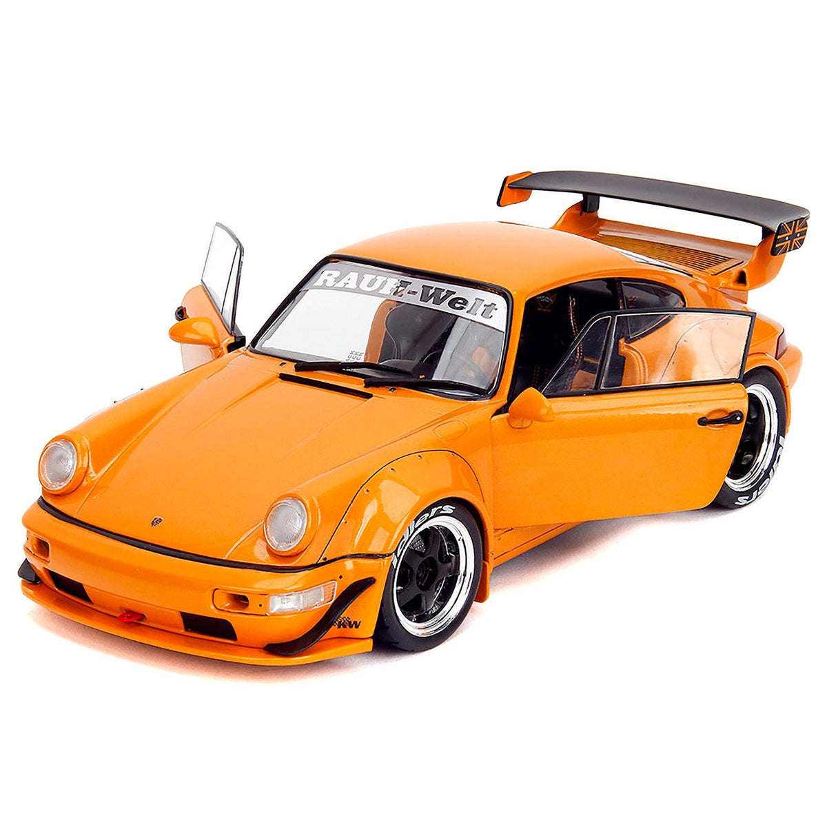RWB Bodykit "Hibiki" Orange Metallic "Pink Slips" Series 1/18 Diecast Model Car by Jada-Jada-ModelCars.com