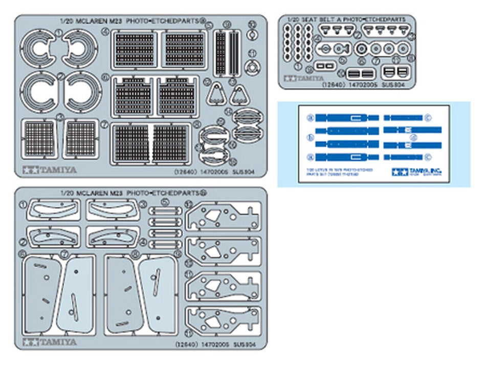 Tamiya 1/20 1976 McLaren M23 Photo-Etched Detail Set TAM12640