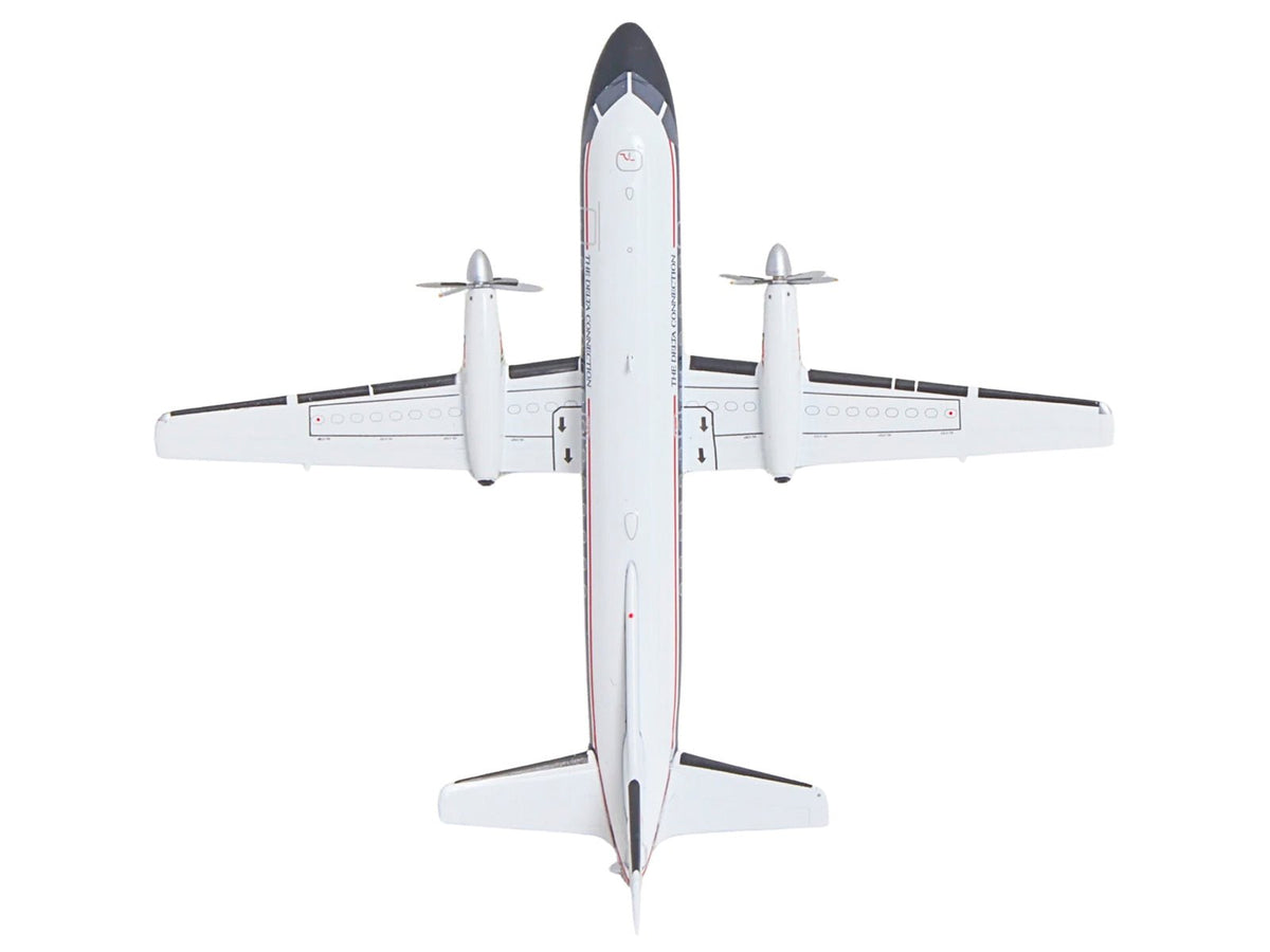 Saab 340A Commercial Aircraft "Delta Connection - Business Express Airlines" (N749BA) White with Dark Blue and Red Stripes "Gemini 200" Series 1/200 Diecast Model by GeminiJets-GeminiJets-ModelCars.com