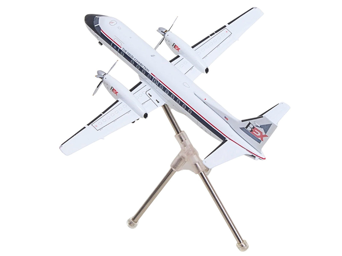 Saab 340A Commercial Aircraft "Delta Connection - Business Express Airlines" (N749BA) White with Dark Blue and Red Stripes "Gemini 200" Series 1/200 Diecast Model by GeminiJets-GeminiJets-ModelCars.com
