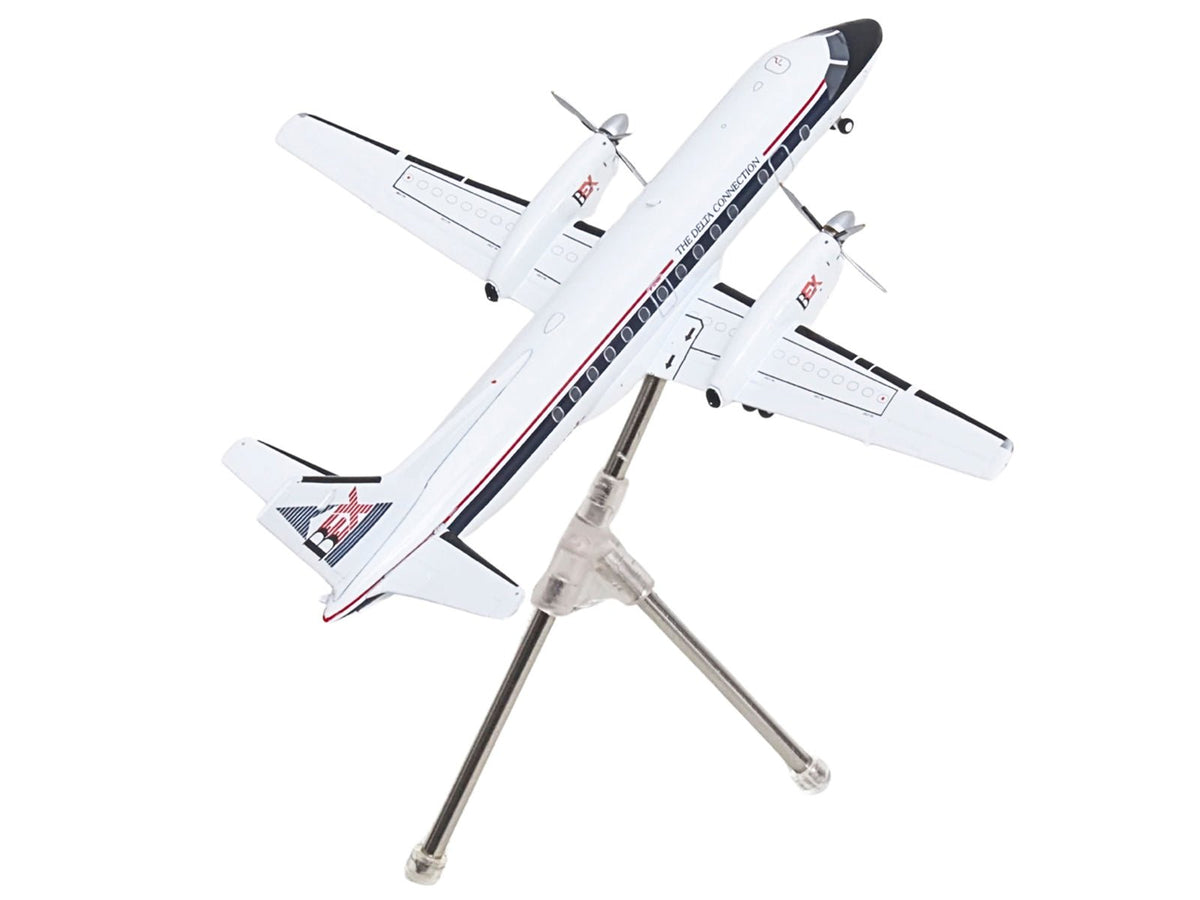 Saab 340A Commercial Aircraft "Delta Connection - Business Express Airlines" (N749BA) White with Dark Blue and Red Stripes "Gemini 200" Series 1/200 Diecast Model by GeminiJets-GeminiJets-ModelCars.com