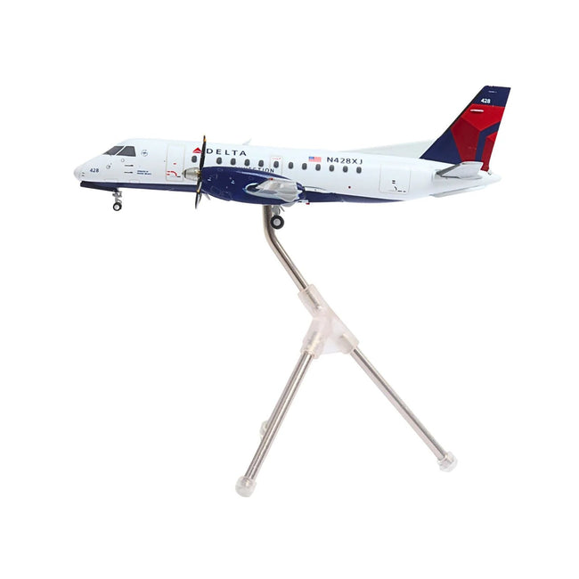 Saab 340B Commercial Aircraft "Delta Connection - Mesaba Airlines" (N428XJ) White with Red and Blue Tail "Gemini 200" Series 1/200 Diecast Model Airplane by GeminiJets-GeminiJets-ModelCars.com