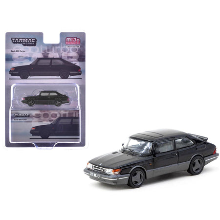 Saab 900 Turbo Black "Global64" Series 1/64 Diecast Model by Tarmac Works-Tarmac Works-ModelCars.com