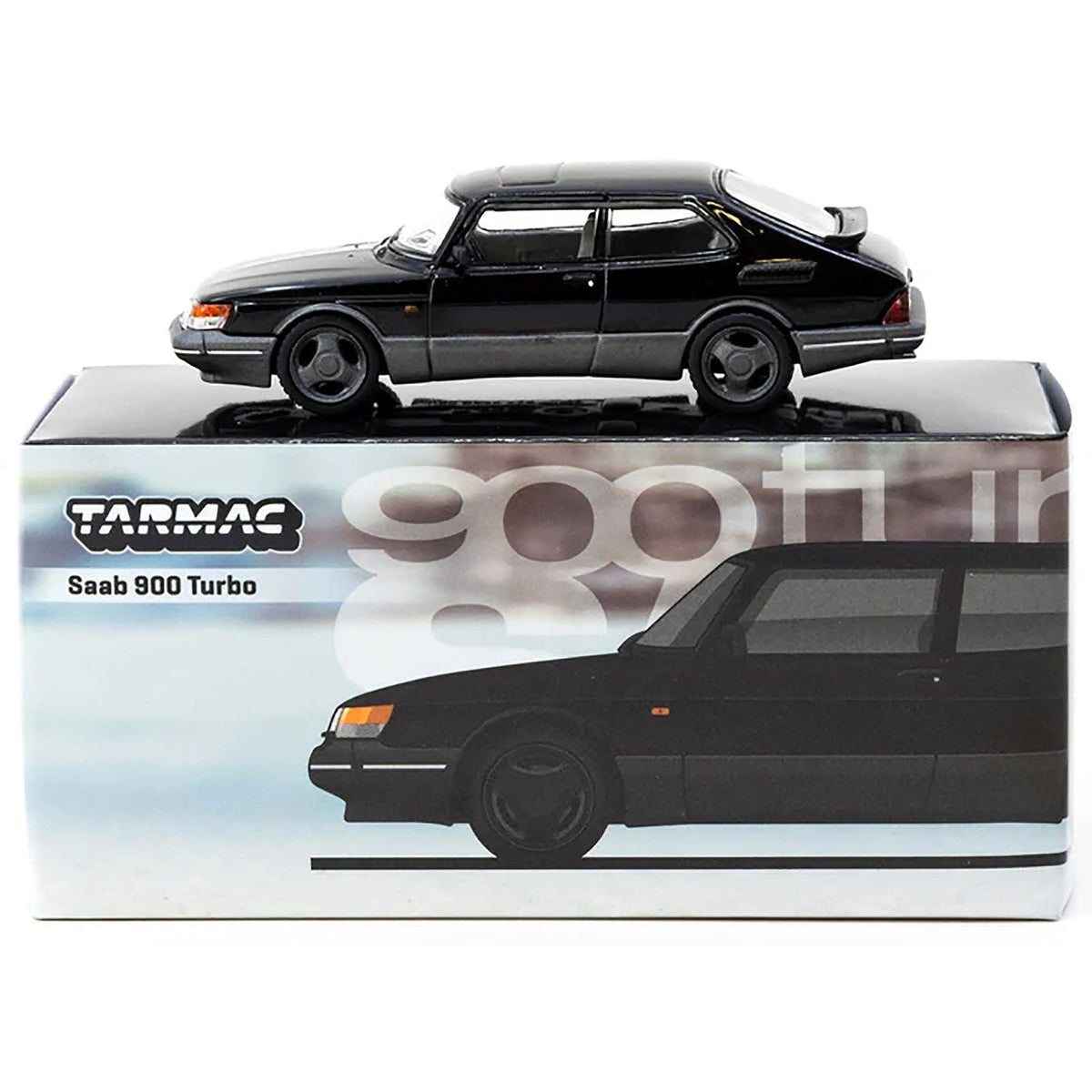 Saab 900 Turbo Black "Global64" Series 1/64 Diecast Model by Tarmac Works-Tarmac Works-ModelCars.com