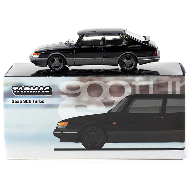 Saab 900 Turbo Black "Global64" Series 1/64 Diecast Model by Tarmac Works-Tarmac Works-ModelCars.com
