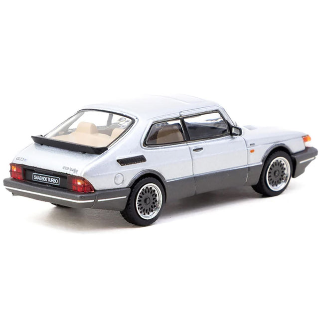 Saab 900 Turbo Silver Metallic "Global64" Series 1/64 Diecast Model by Tarmac Works-Tarmac Works-ModelCars.com