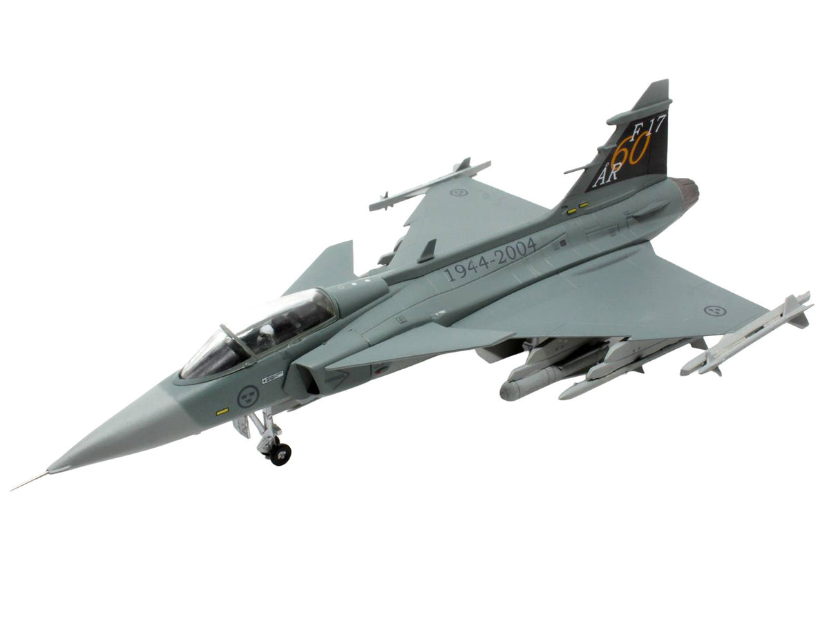 Saab JAS 39A Gripen Fighter Aircraft "17 Wing 60th Anniversary Livery Ronneby Air Show" (2004) Swedish Air Force 1/72 Diecast Model Airplane by Aviation 72-Aviation 72-ModelCars.com
