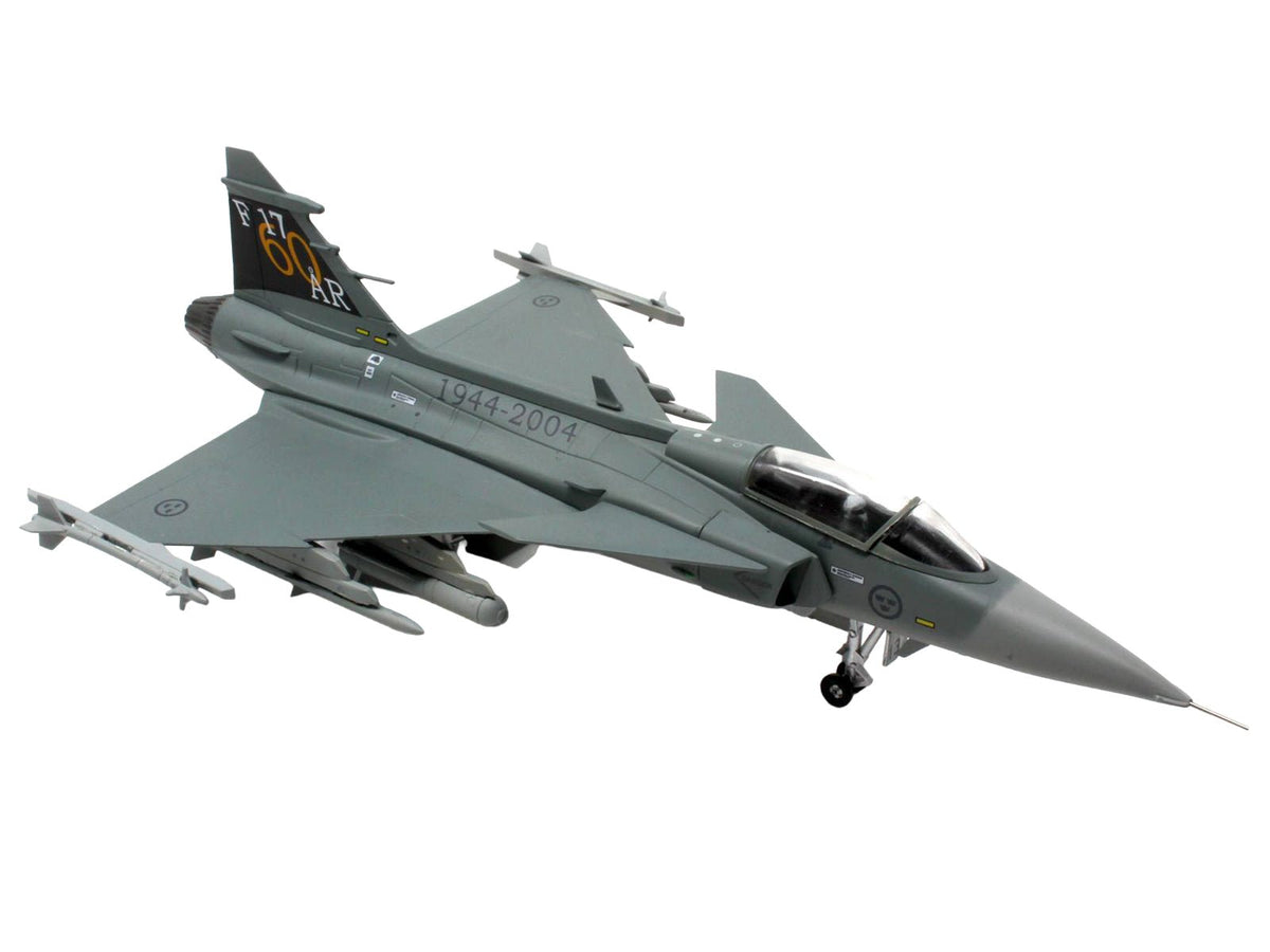 Saab JAS 39A Gripen Fighter Aircraft "17 Wing 60th Anniversary Livery Ronneby Air Show" (2004) Swedish Air Force 1/72 Diecast Model Airplane by Aviation 72-Aviation 72-ModelCars.com