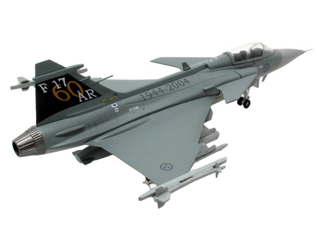 Saab JAS 39A Gripen Fighter Aircraft "17 Wing 60th Anniversary Livery Ronneby Air Show" (2004) Swedish Air Force 1/72 Diecast Model Airplane by Aviation 72-Aviation 72-ModelCars.com