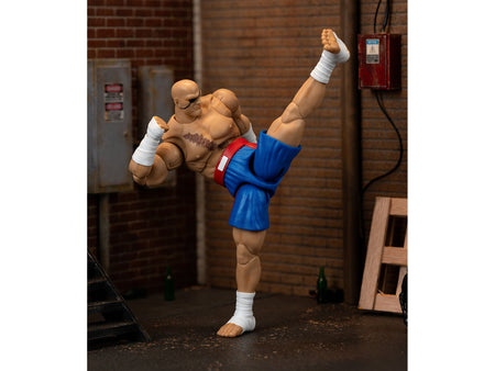 Sagat 7.5" Moveable Figure with Accessories and Alternate Head and Hands "Ultra Street Fighter II: The Final Challengers" (2017) Video Game Model by Jada-Jada-ModelCars.com