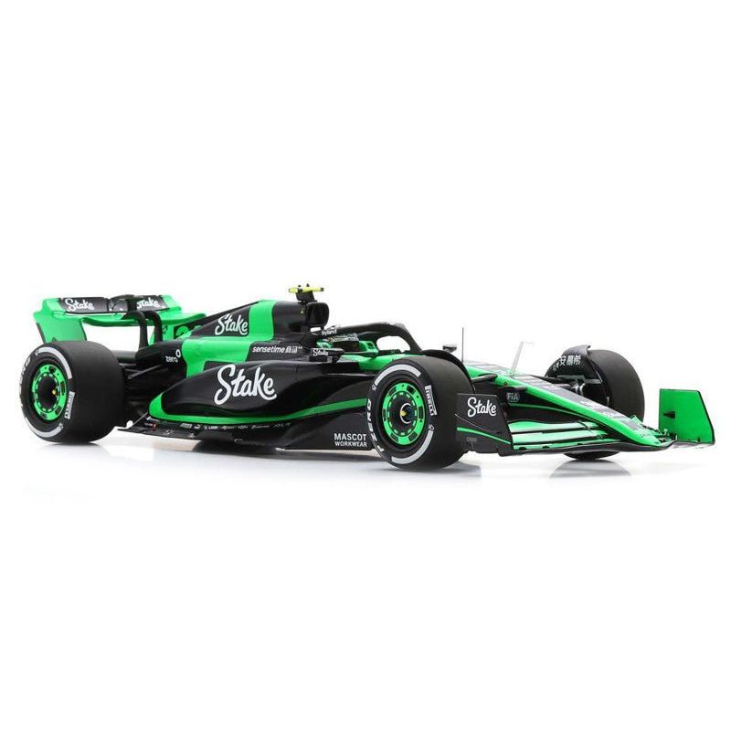 Sauber C44 24 Zhou Guanyu "Stake F1 Team Kick" Formula One F1 "Bahrain GP" (2024) and Acrylic Display Case 1/18 Model Car by Spark - Spark - ModelCars.com