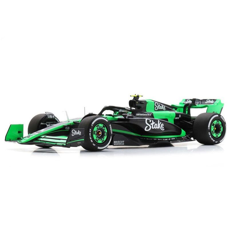 Sauber C44 24 Zhou Guanyu "Stake F1 Team Kick" Formula One F1 "Bahrain GP" (2024) and Acrylic Display Case 1/18 Model Car by Spark - Spark - ModelCars.com