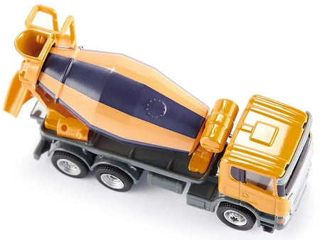 Scania Mixer Truck Yellow 1/87 (HO) Diecast Model by Siku-SIKU-ModelCars.com